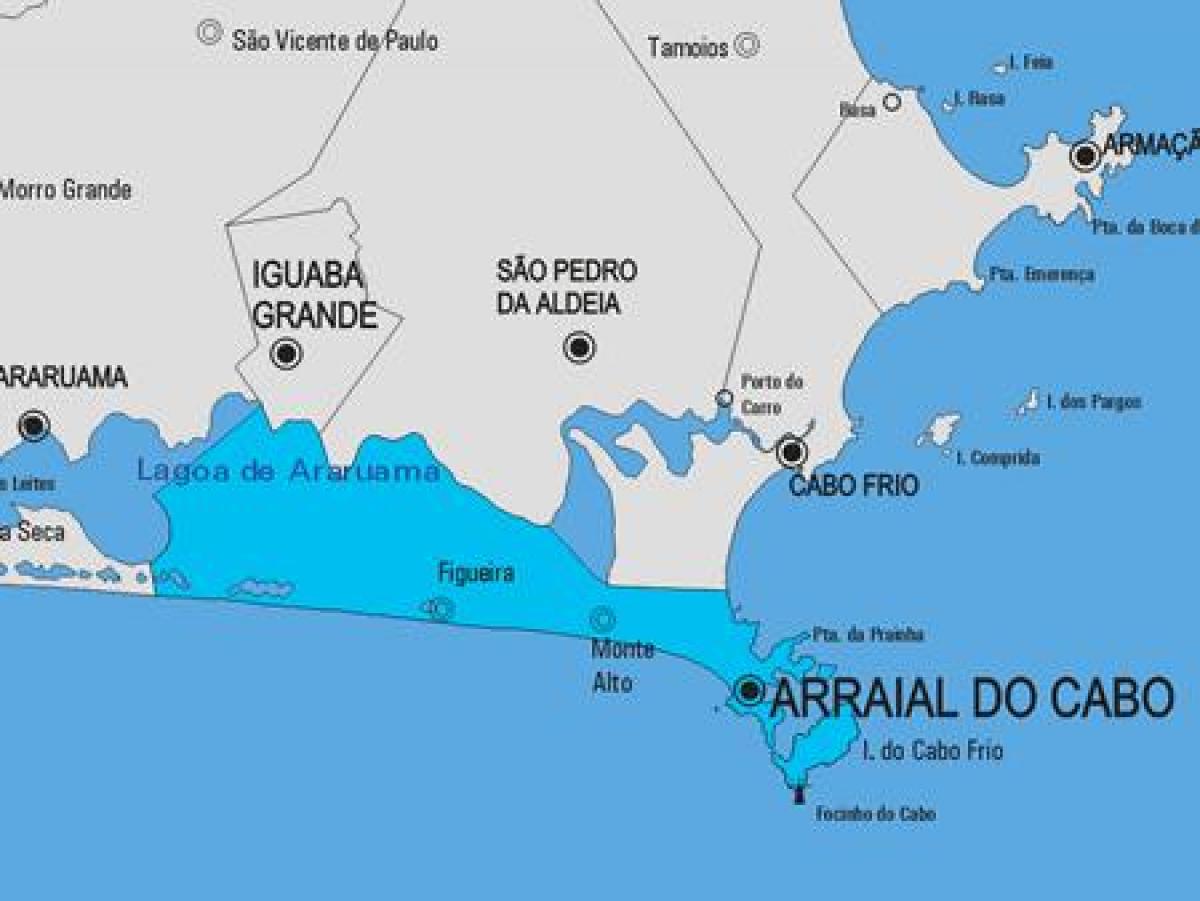 Harta Arraial do Cabo municipiului