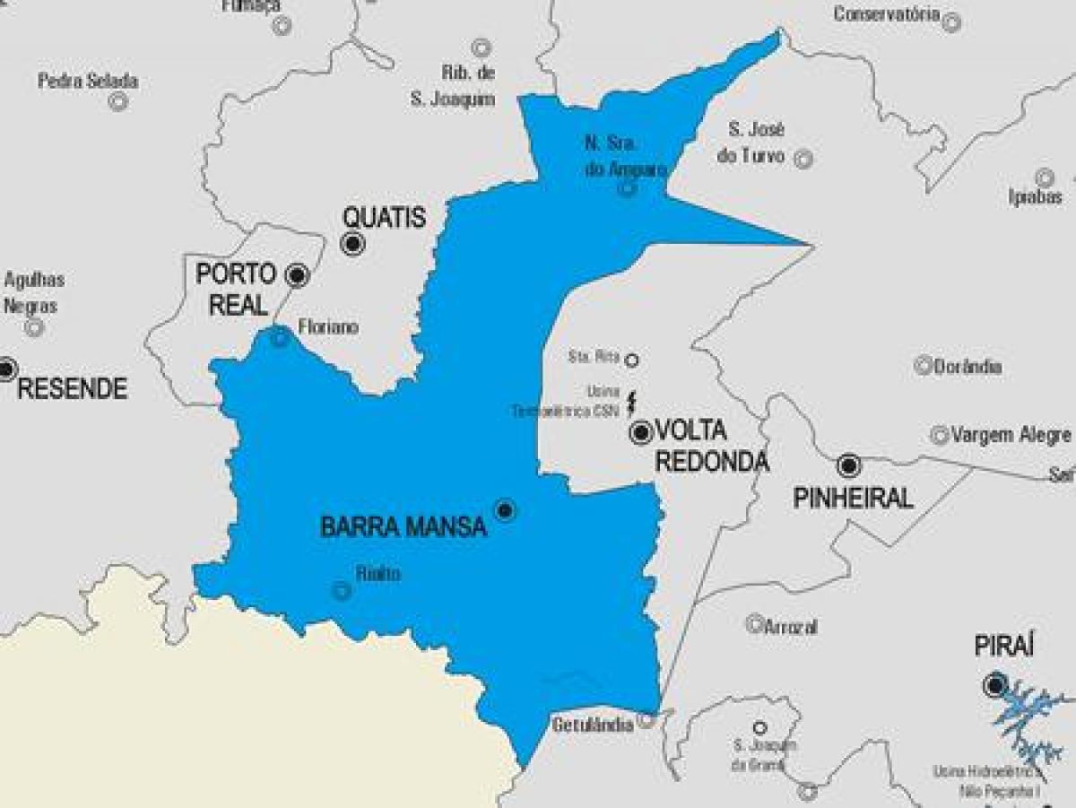 Harta Barra Mansa municipiului