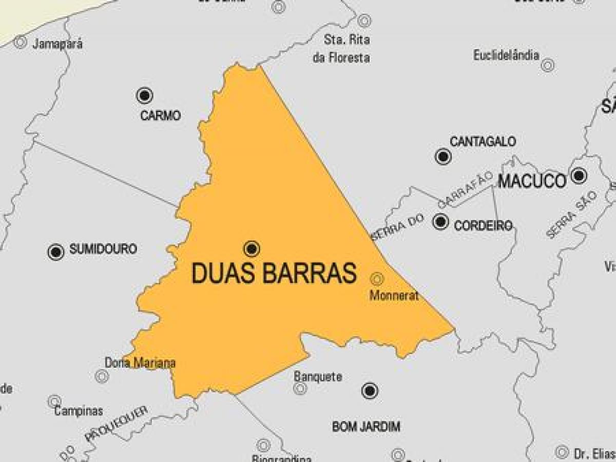 Harta Duas Barras municipiului