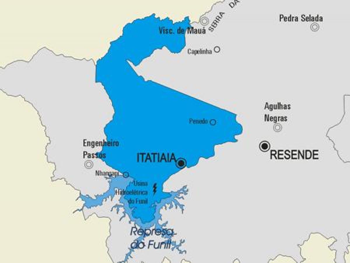 Harta municipiului Itatiaia