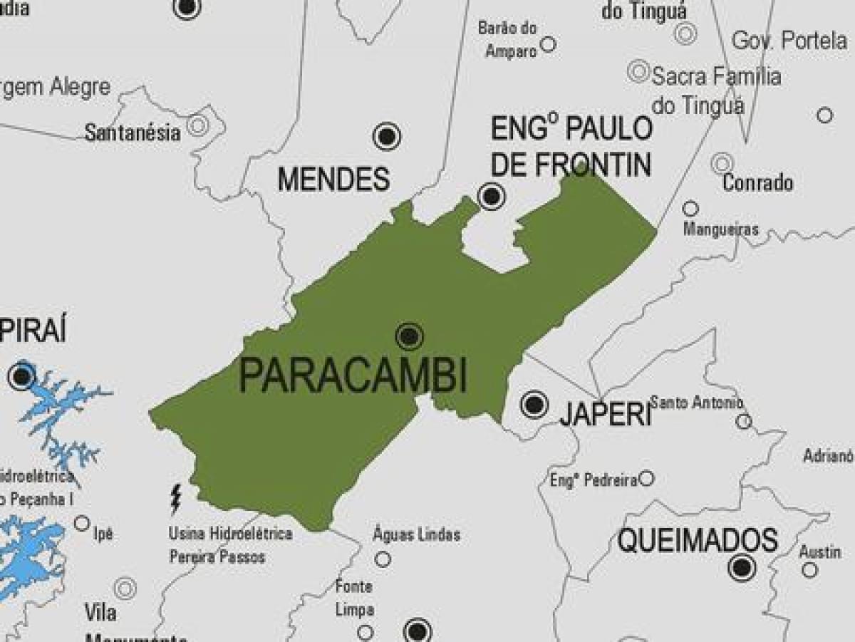 Harta Paracambi municipiului