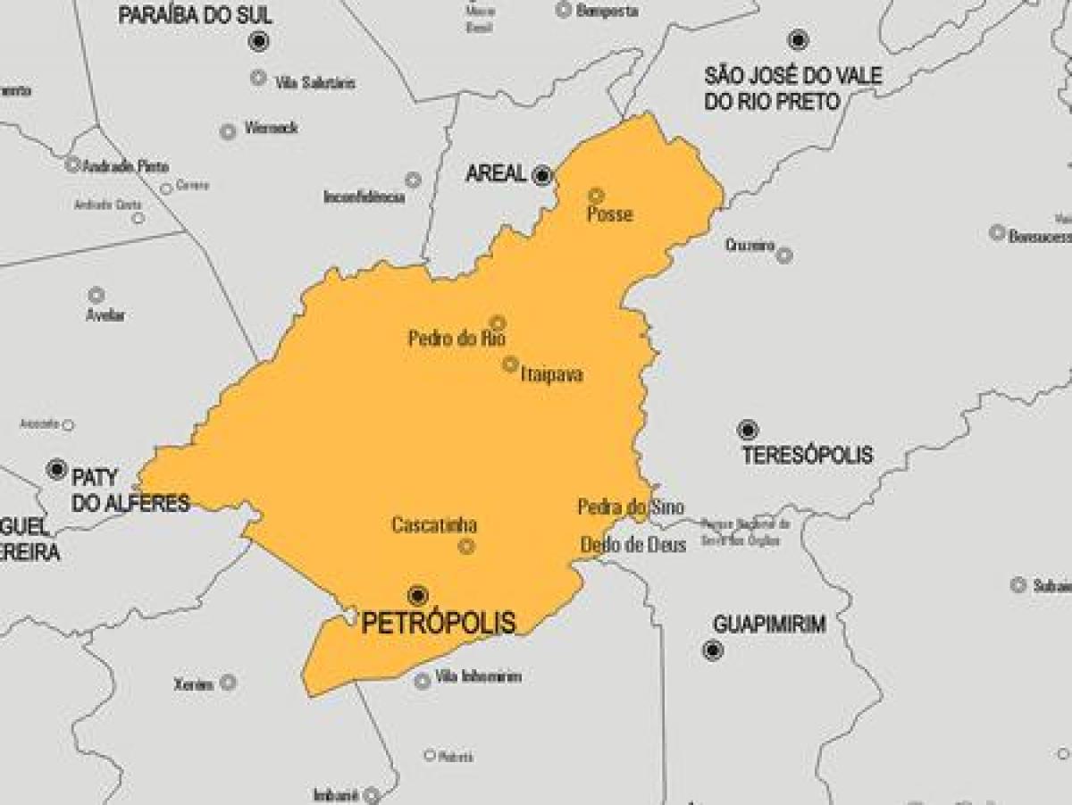 Harta municipiului Petropolis