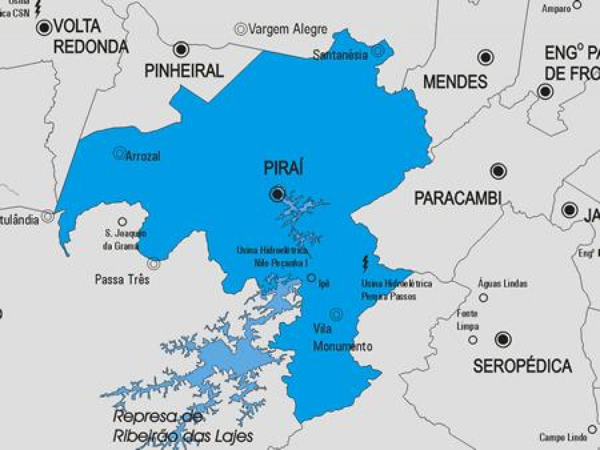 Harta de Pirai municipiului