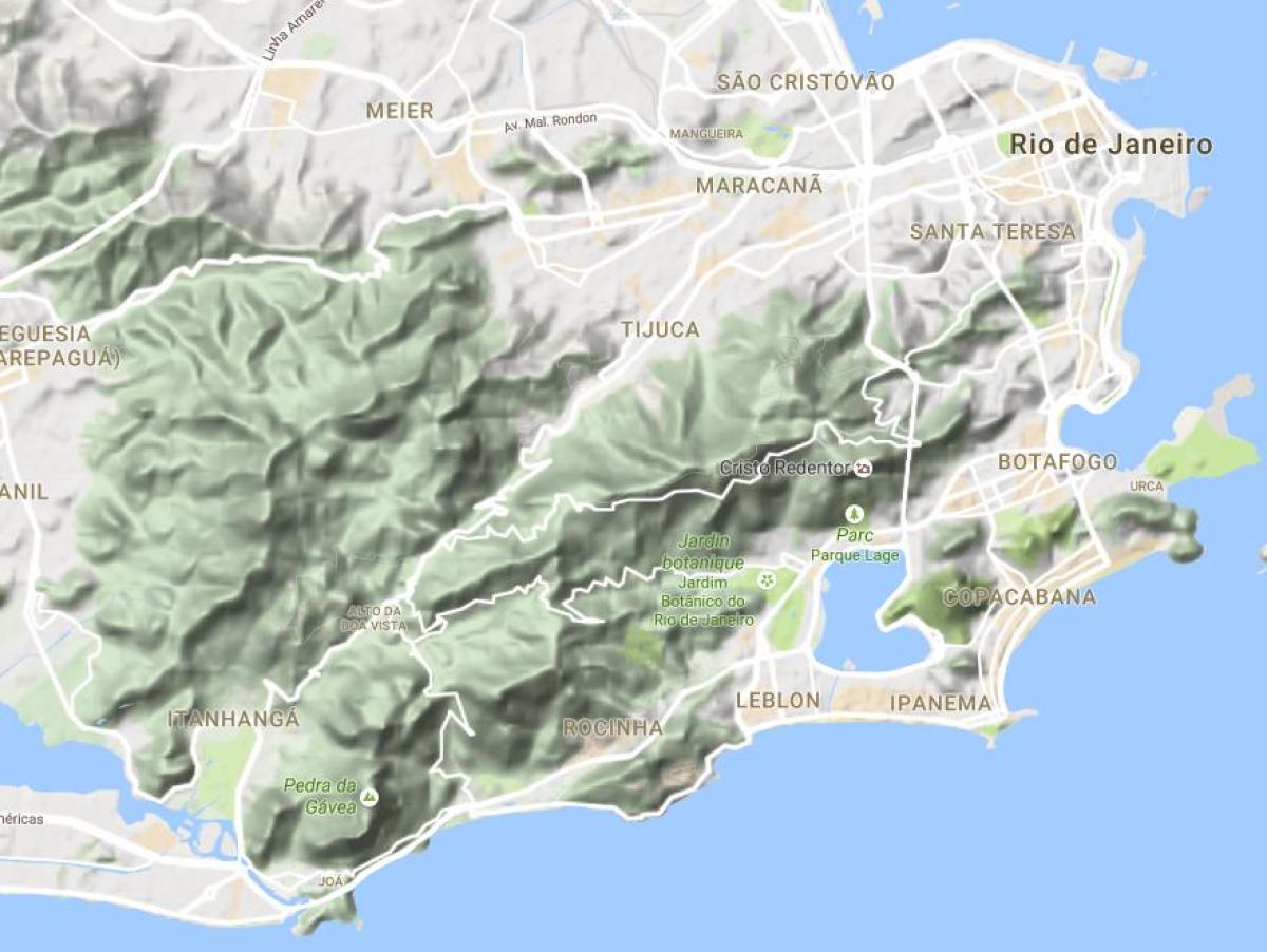 Harta de relief Rio de Janeiro