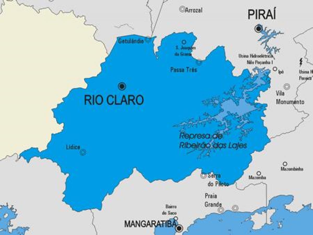 Harta Rio Claro municipiului