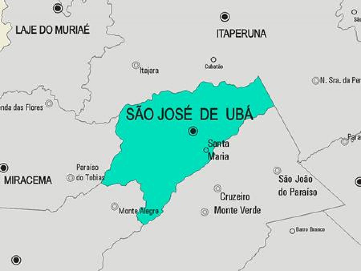 Harta San Jose de Ubá municipiului