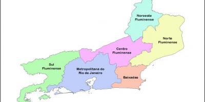 Harta mesoregions Rio de Janeiro