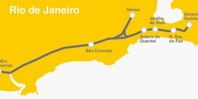Harta de la Rio de Janeiro metrou - Linia 4
