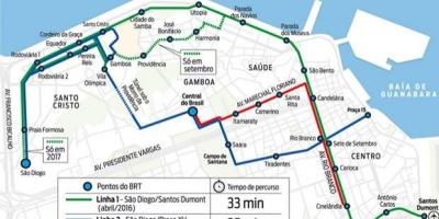 Harta VLT Rio de Janeiro - Linia 3