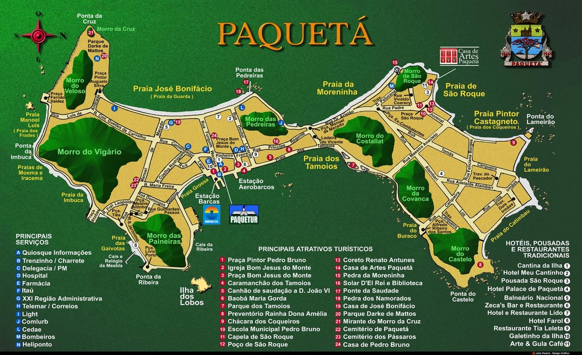 Harta Île de Paquetá