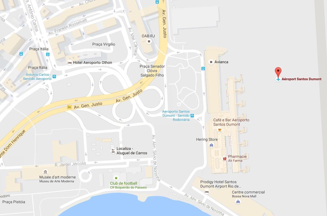 Harta de aeroportul Santos Dumont