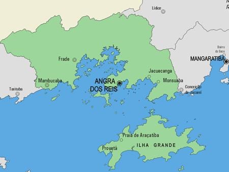 Harta Angra dos Reis municipiului