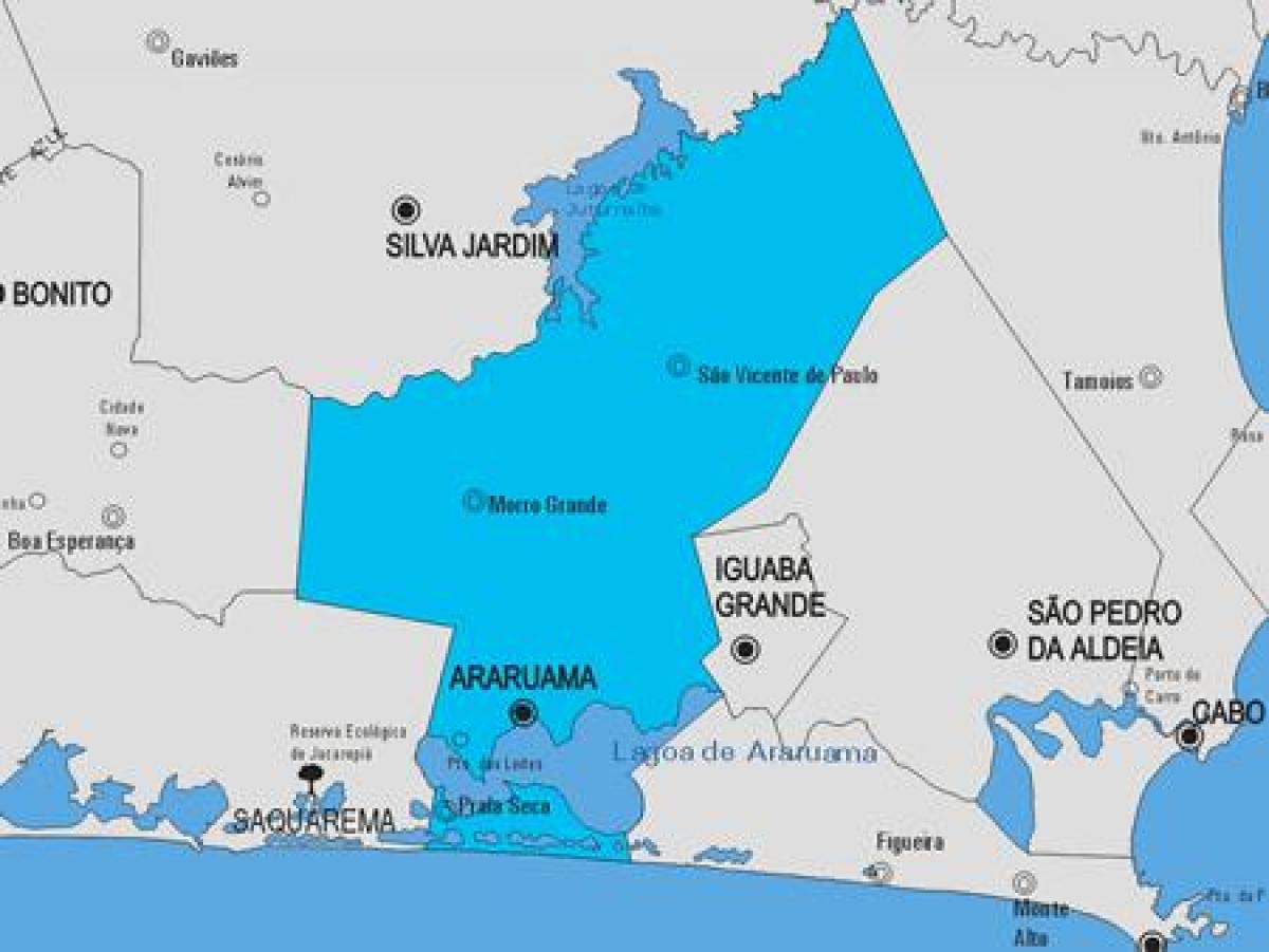 Harta municipiului Araruama