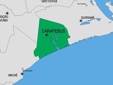 Harta de Campos dos Goytacazes municipiului
