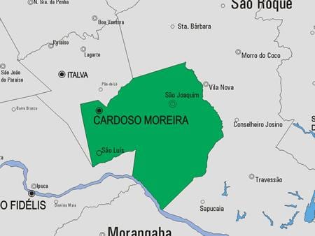 Harta de Cantagalo municipiului