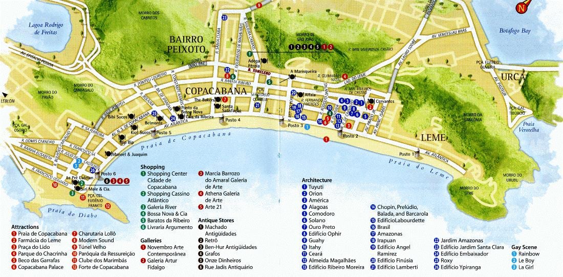 Harta de plaja Copacabana