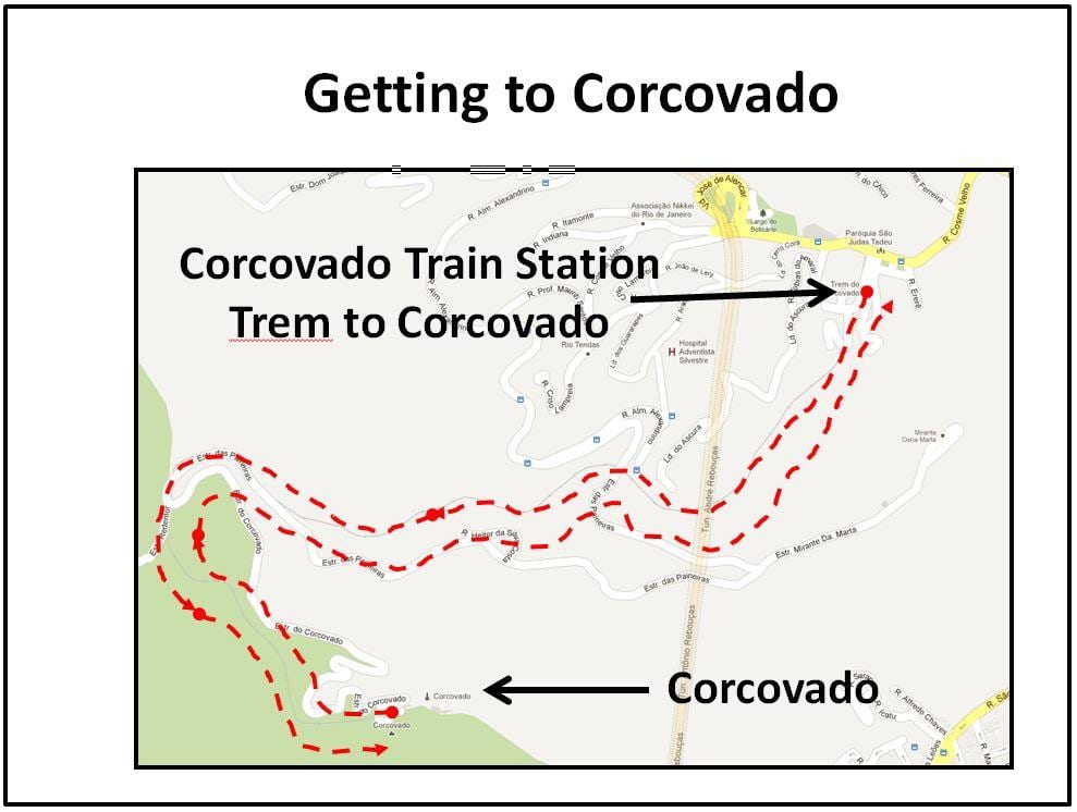 Harta Corcovado tren