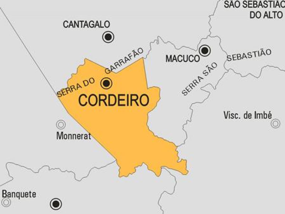 Harta municipiului Cordeiro