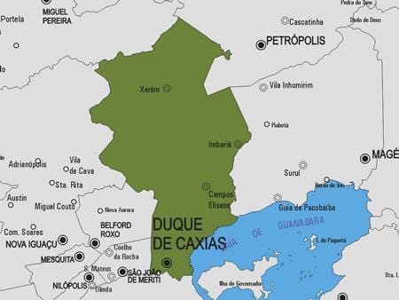 Harta Duque de Caxias municipiului
