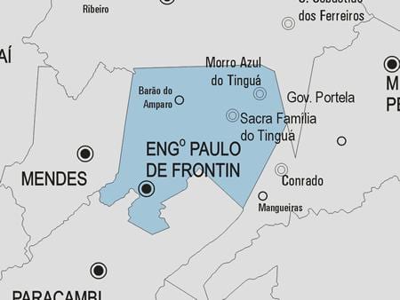 Harta Engenheiro Paulo de Frontin municipiului