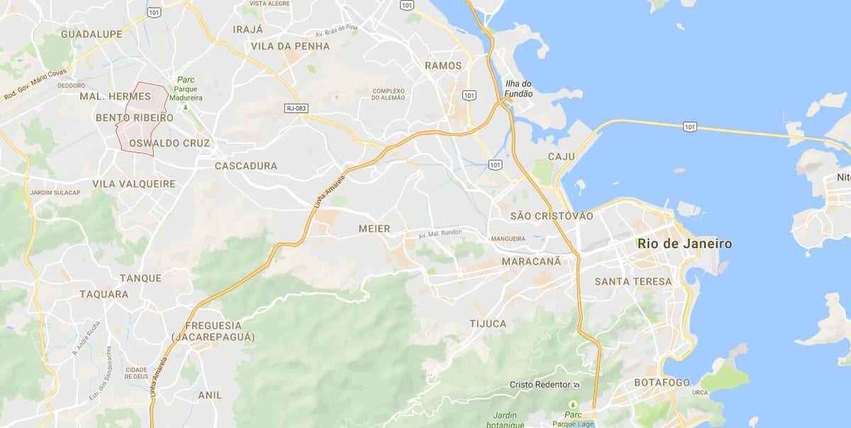 Harta favela Bento Ribeiro
