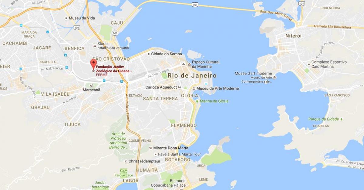Harta grădina Zoologică din Rio de Janeiro