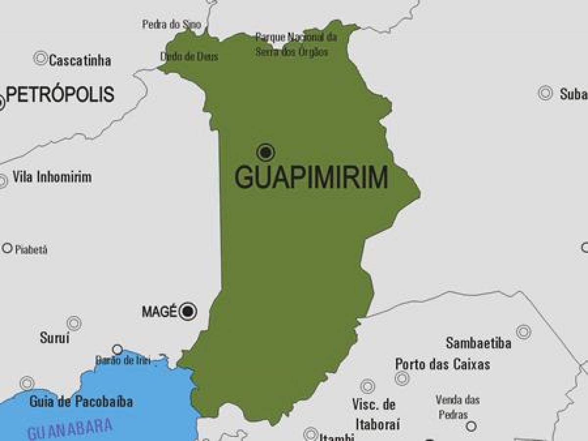 Harta municipiului Guapimirim