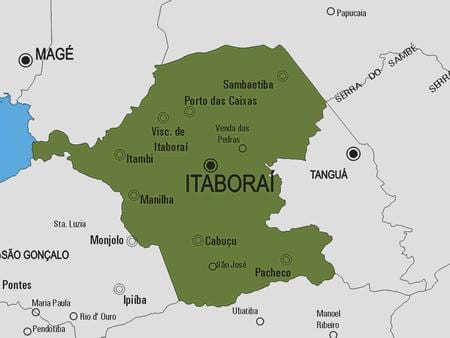 Harta Itaboraí municipiului