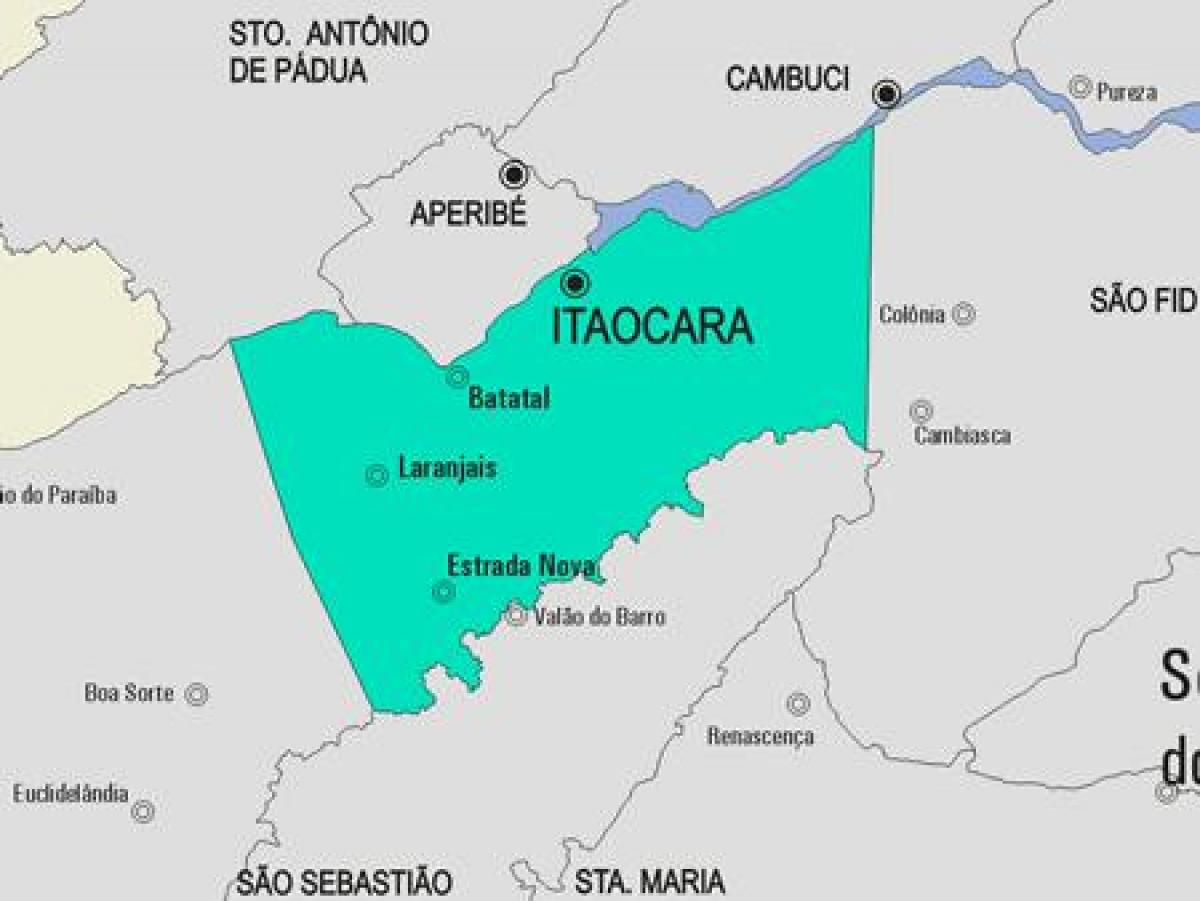 Harta Itaocara municipiului