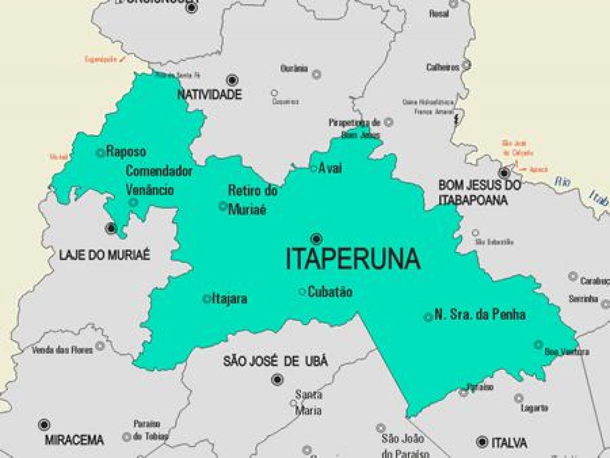 Harta Itaperuna municipiului