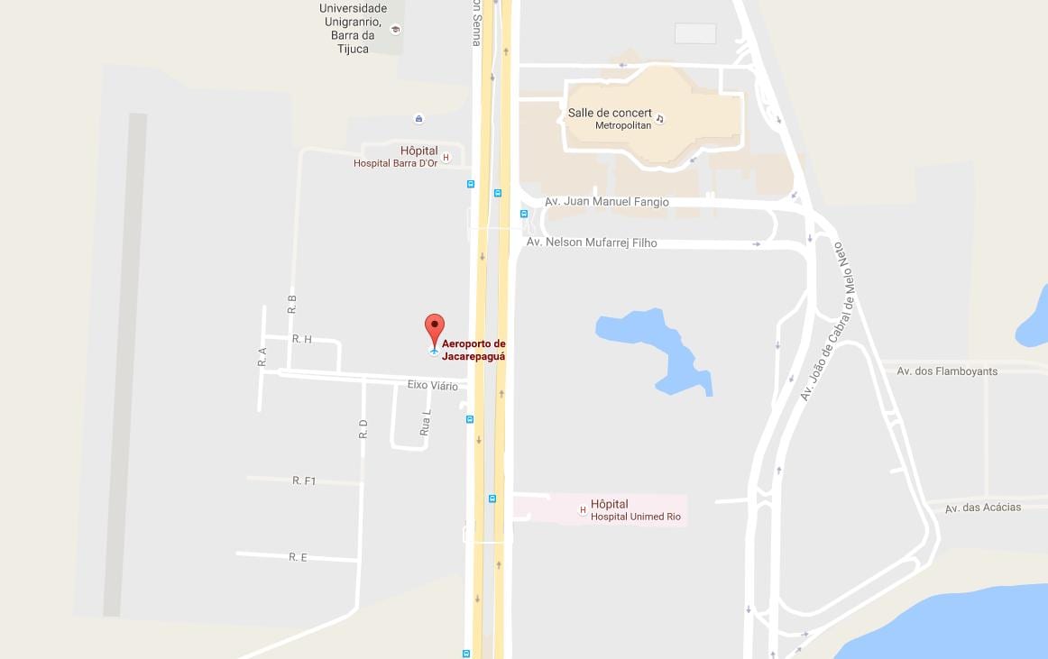 Harta Jacarepaguá-Roberto Marinho aeroport
