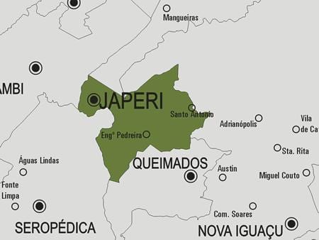 Harta municipiului Japeri