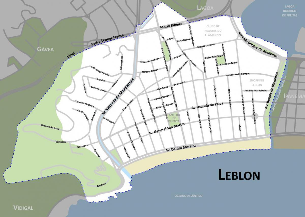 Harta de Leblon beach