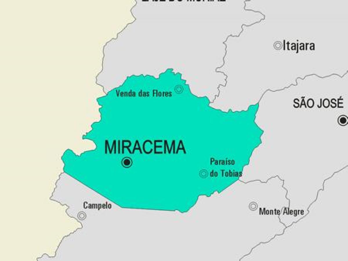Harta municipiului Miracema
