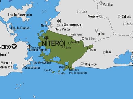 Harta municipiului Niterói