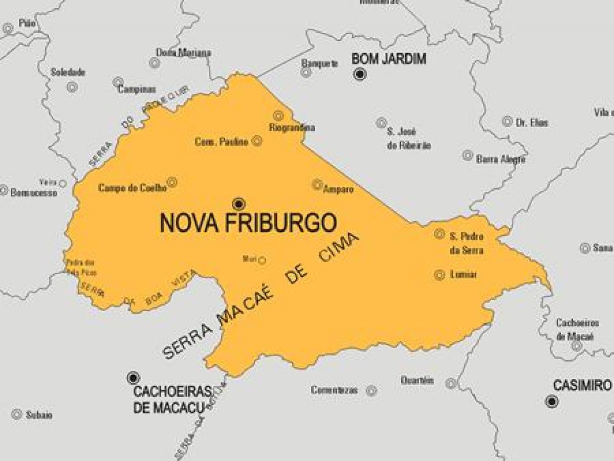 Harta Nova Friburgo municipiului