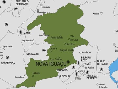 Harta Nova Iguaçu municipiului