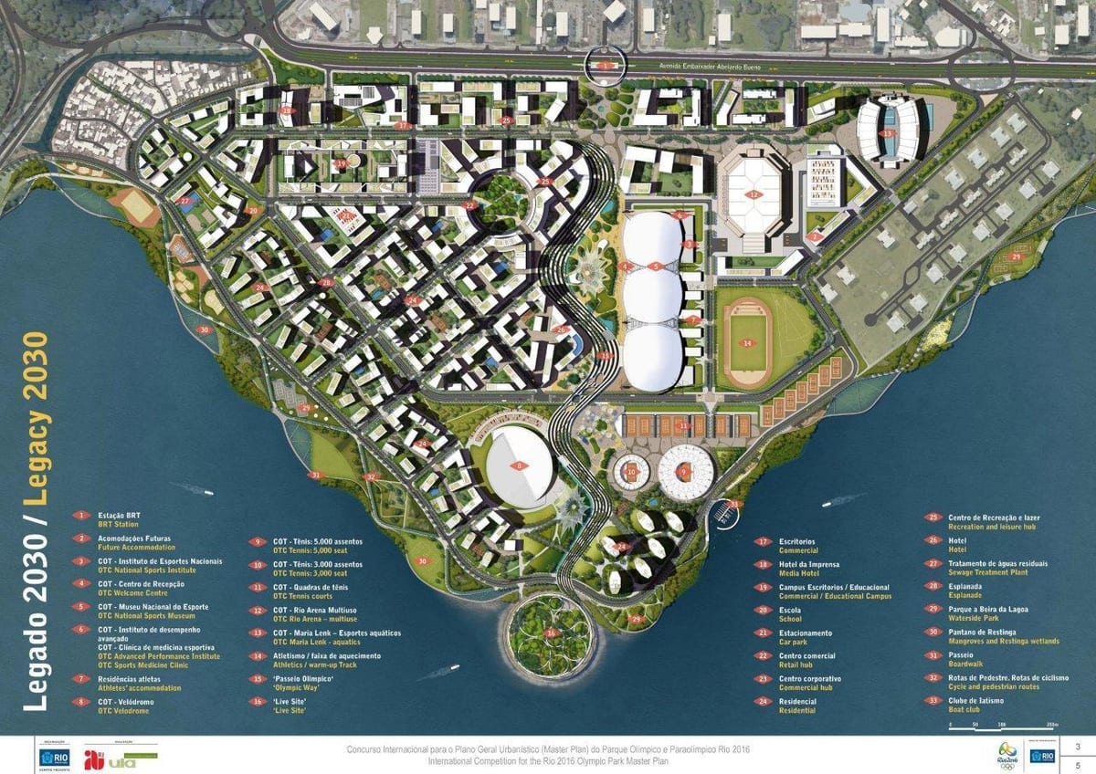 Harta Olympic park legacy