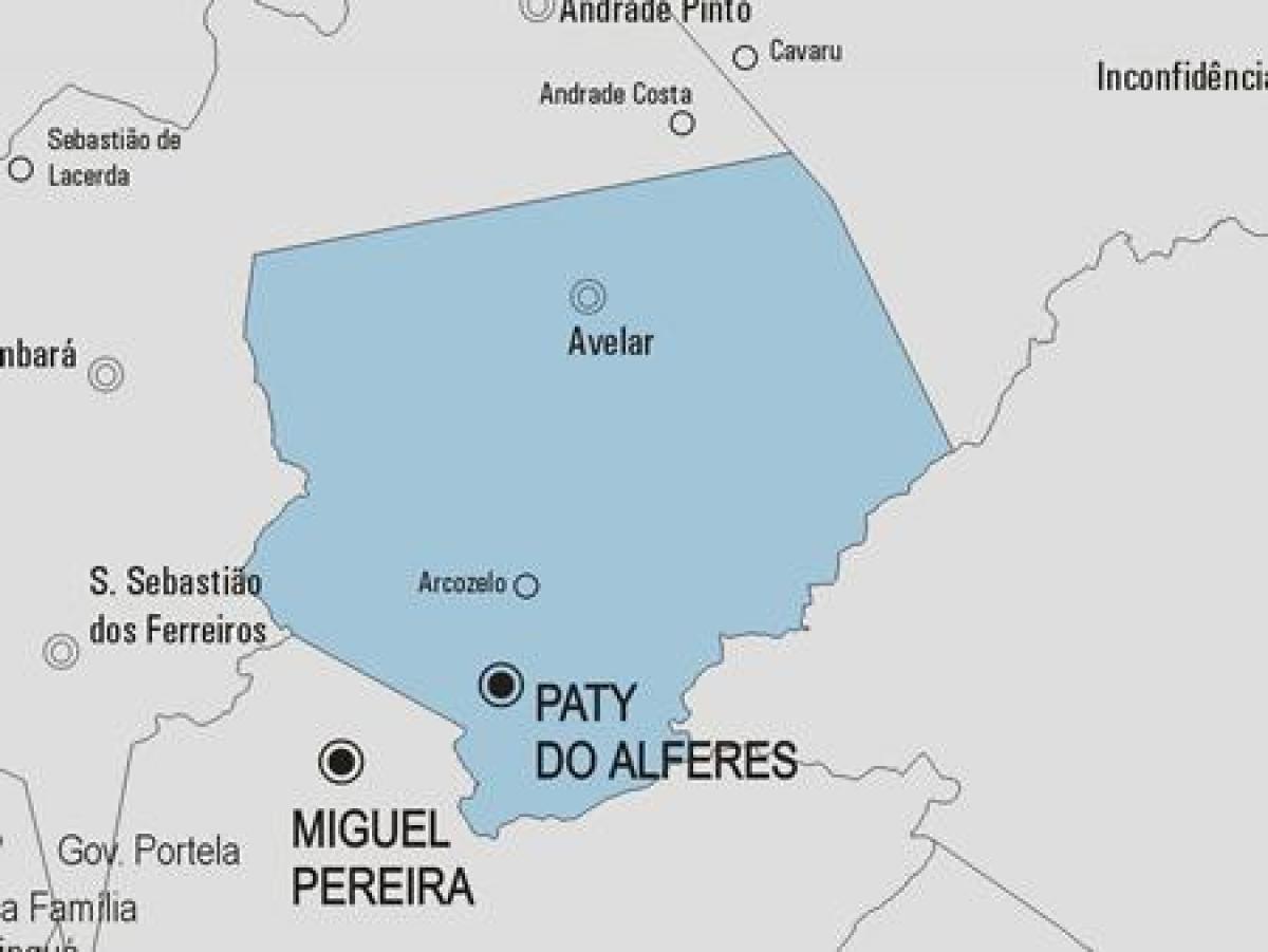 Harta Paty do Alferes municipiului