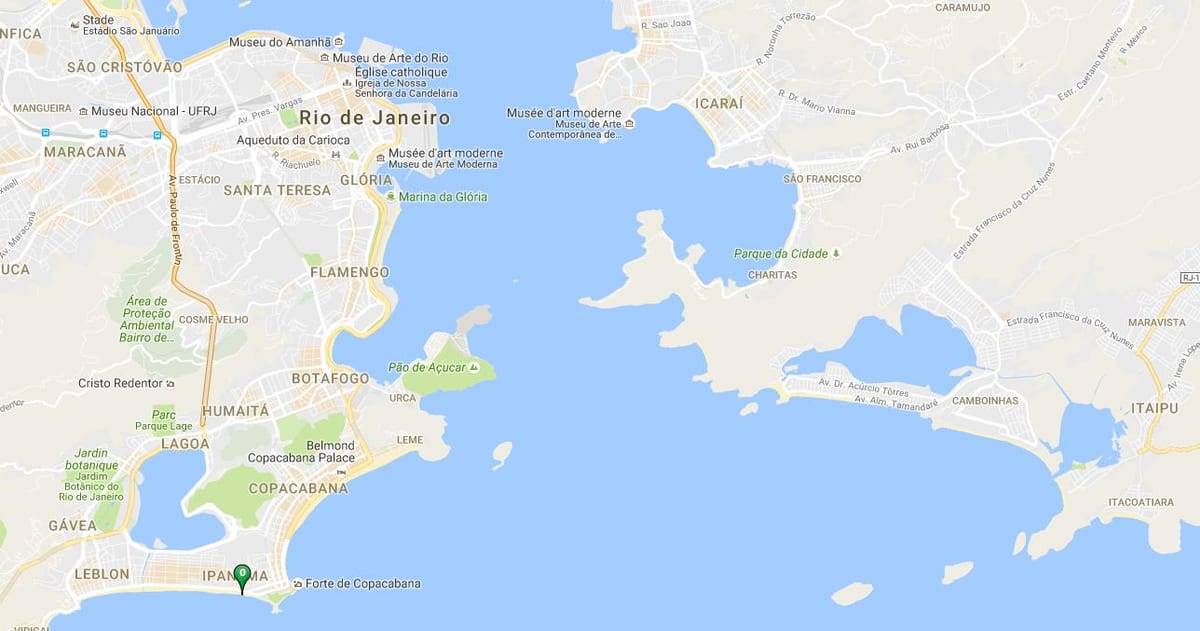 Harta de plaja Ipanema