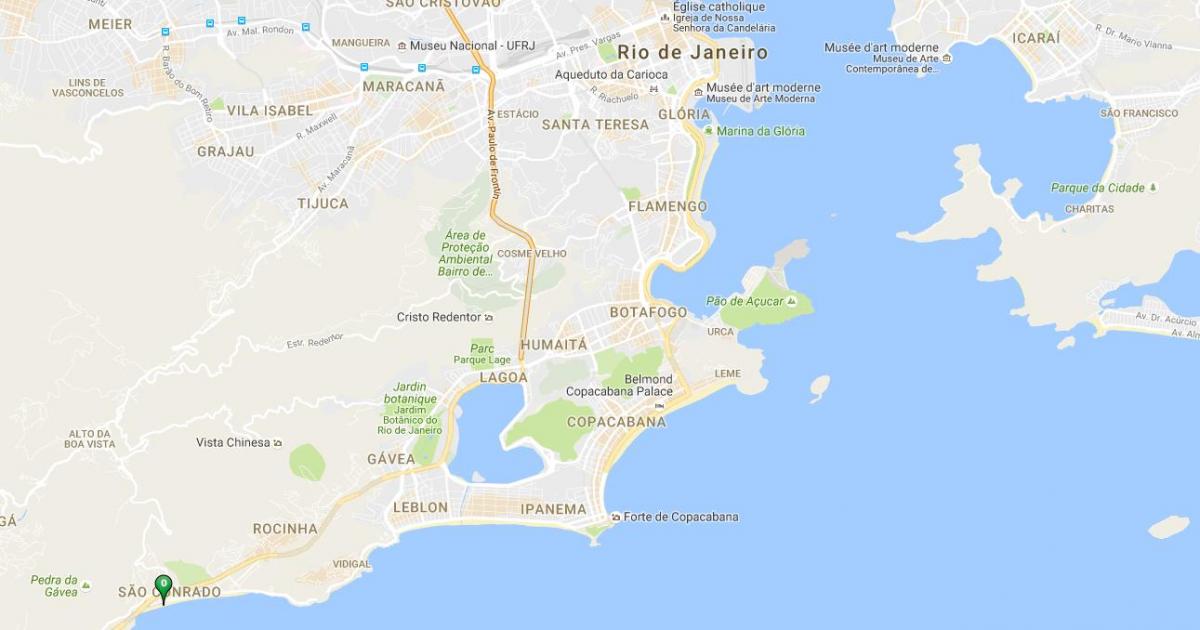 Harta de plaja São Conrado