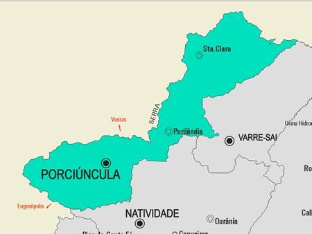 Harta Porciúncula municipiului