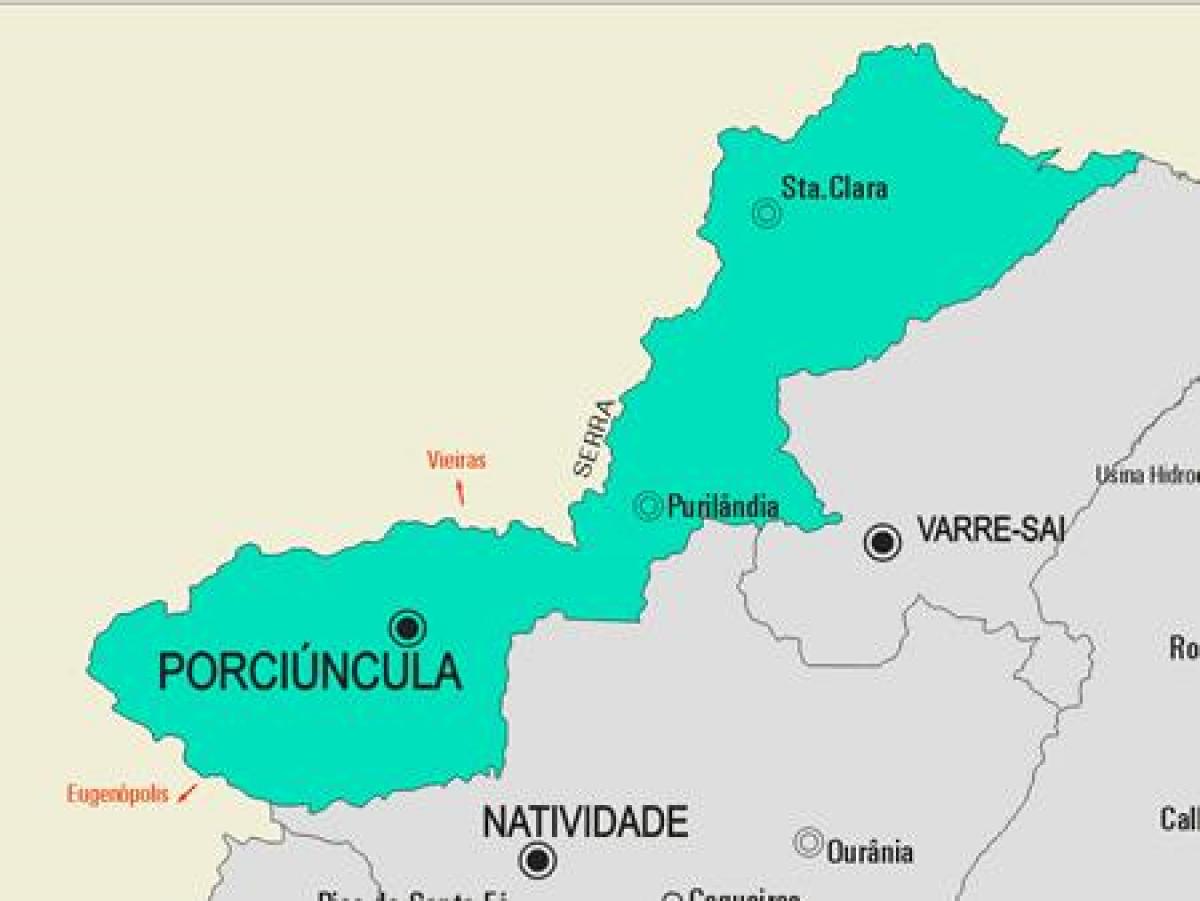 Harta Porciúncula municipiului