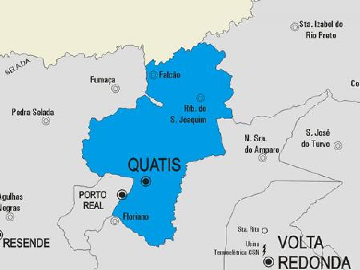 Harta municipiului Quatis