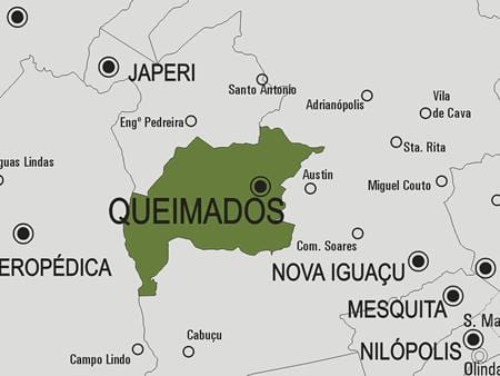 Harta municipiului Queimados