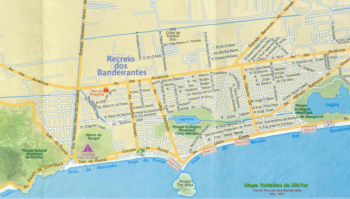 Harta de Recreio plaja