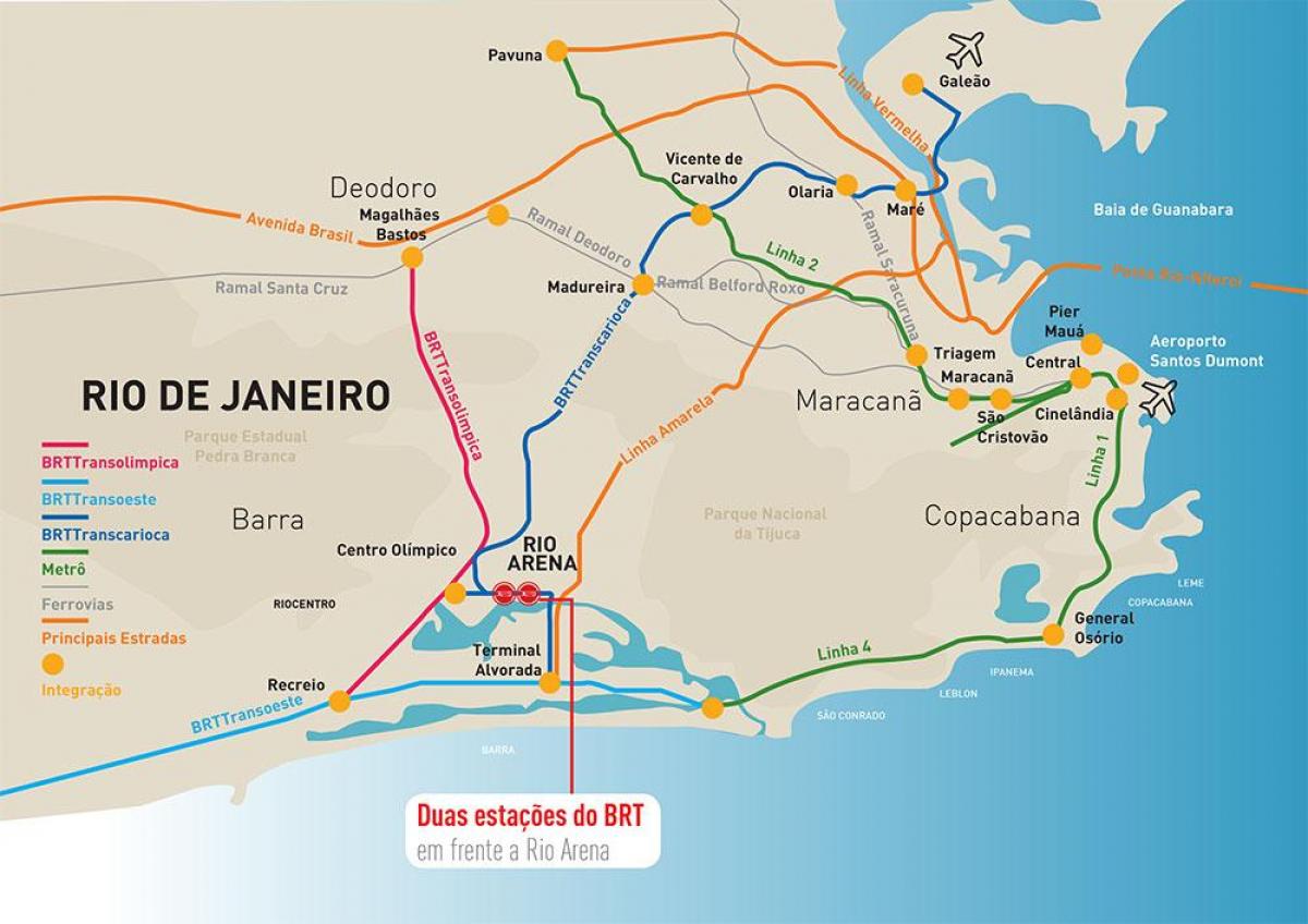Harta Rio Arena locație