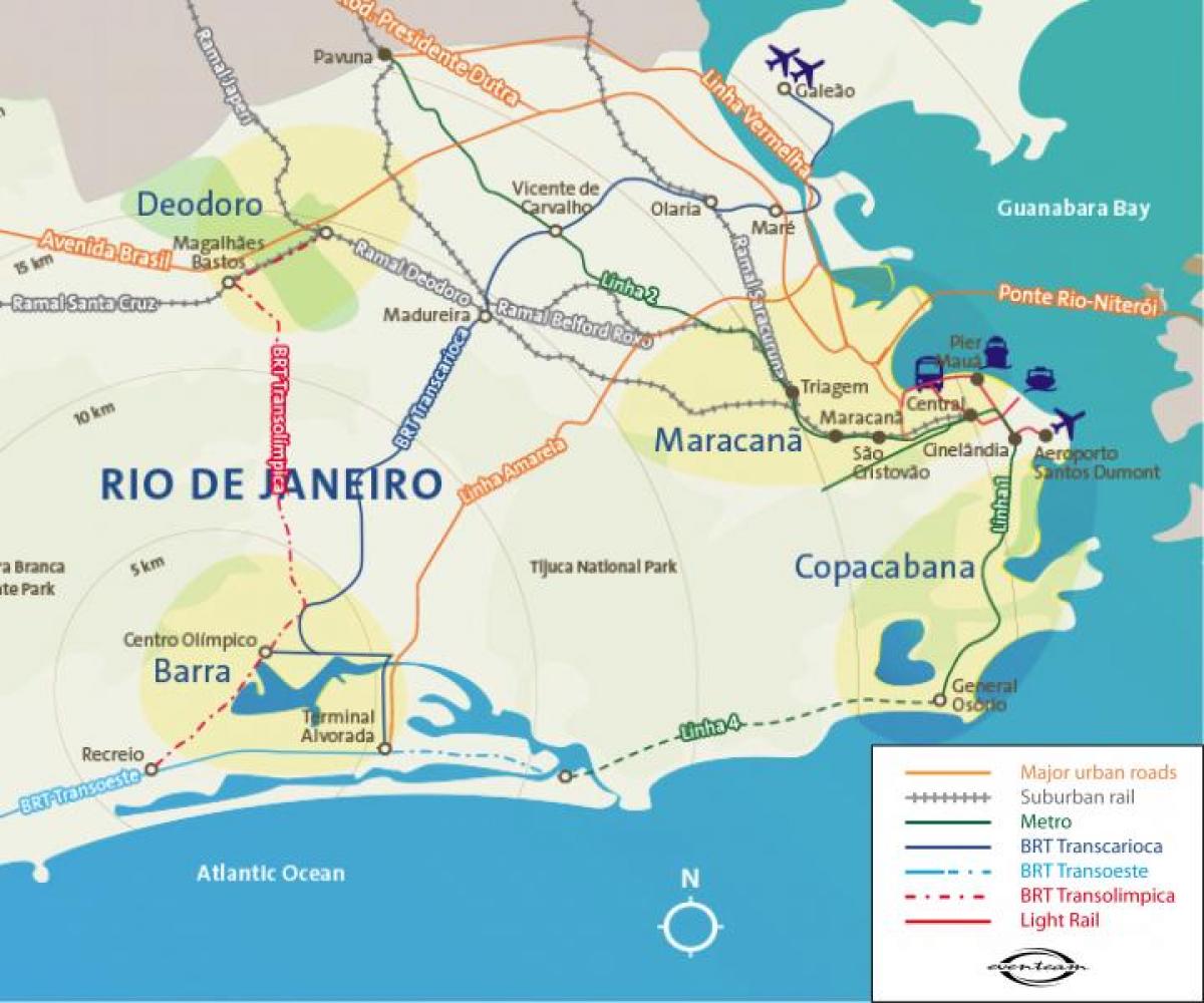 Harta de la Rio de Janeiro aeroporturi