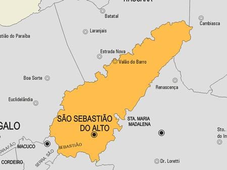 Harta San Sebastian do Alto municipiului