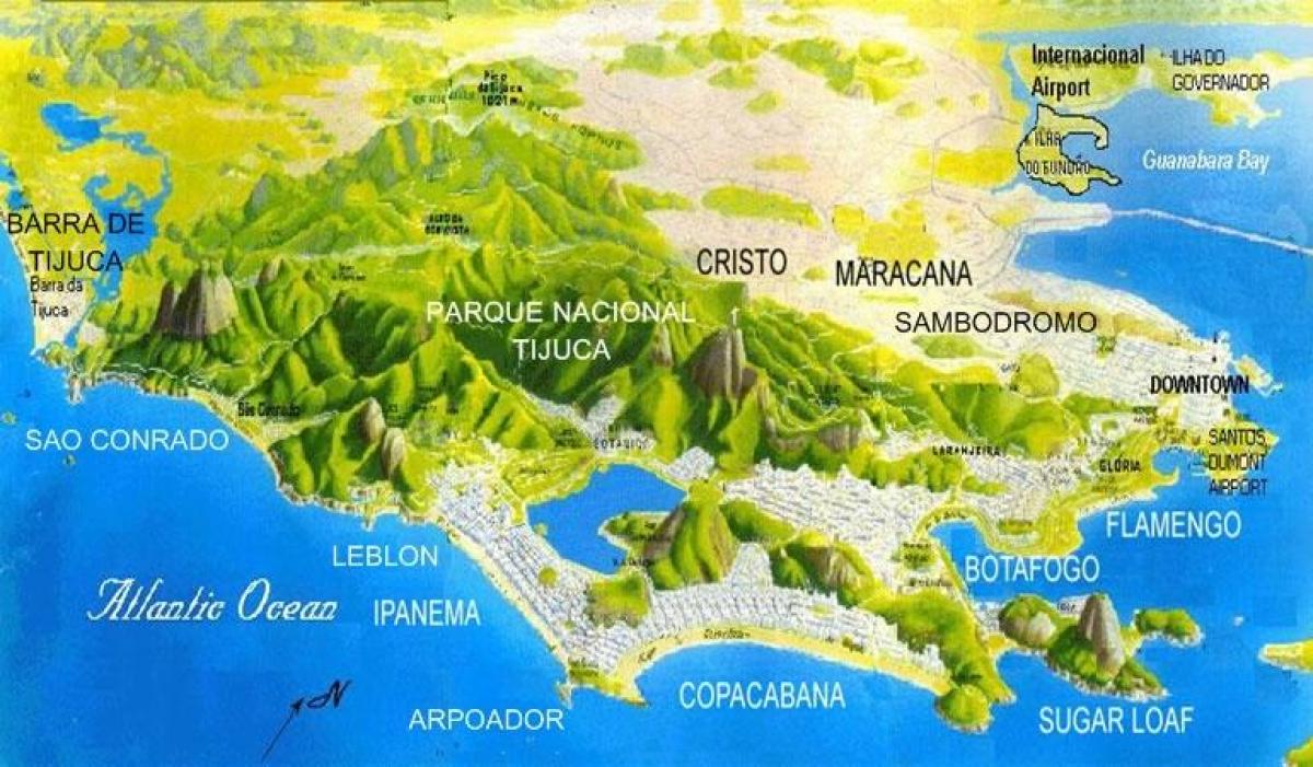 Harta Sao Conrado pe plajă